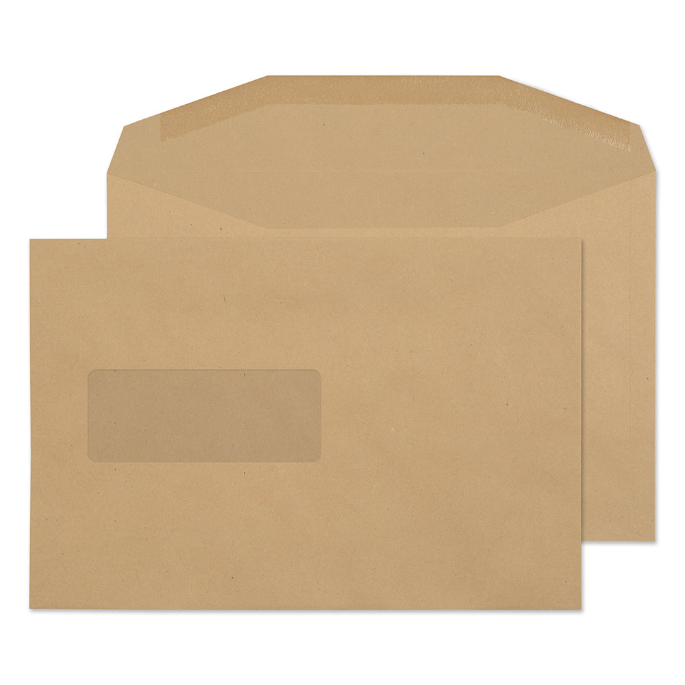 Blake Everyday Manilla Window Gummed Mailer 162x238mm 80gsm Pack 500 Code 1009