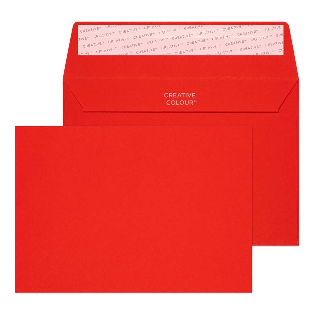 Blake Colour Pillar Box Red Peel&Seal Wallet 114x162mm 120gsm Pack 500 Code 106