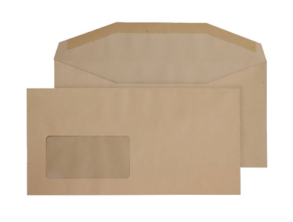 Blake Everyday Manilla Window Gummed Mailer 121x235mm 80gsm Pack 1000 Code 1114