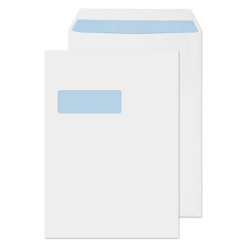 Blake Everyday White Window Self Seal Pocket 324x229mm 90gsm 10 Packs of 25 Code 12892/25 PR