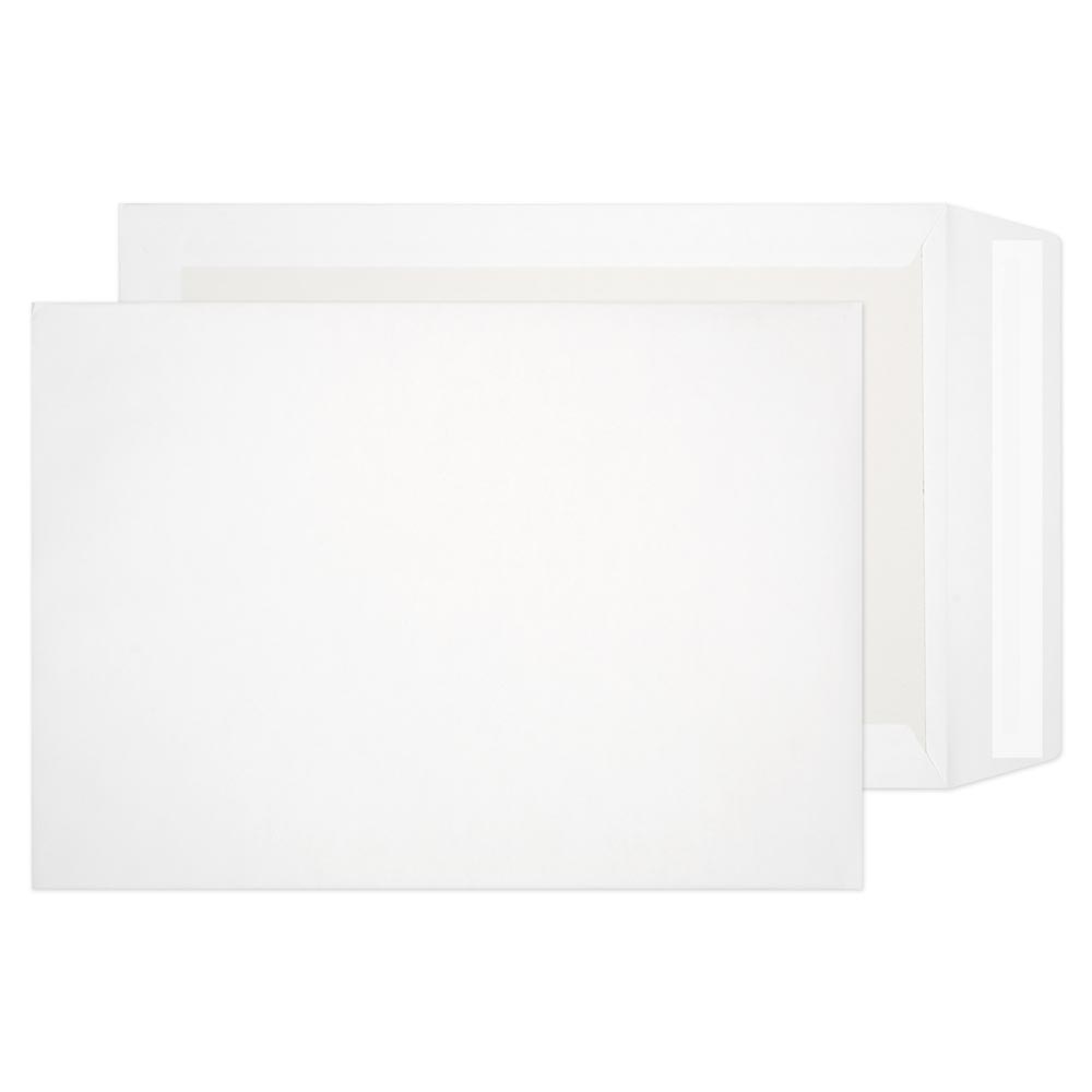 Blake Packaging White Peel&Seal Board Back Pocket 324x229mm 120gsm Pack 125 Code 12935
