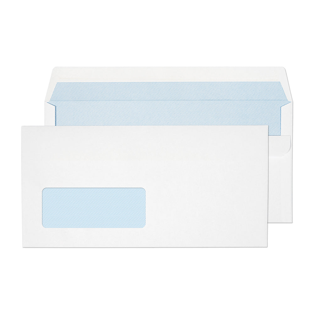 Blake Everyday White Window Self Seal Wallet 110x220mm 90gsm 20 Packs of 50 Code 13884/50 PR