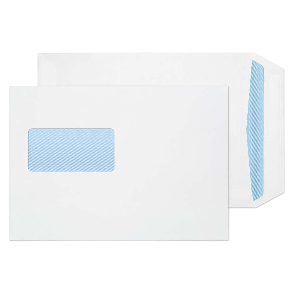 Blake Everyday White Window Self Seal Pocket 229x162mm 100gsm Pack 500 Code 14084