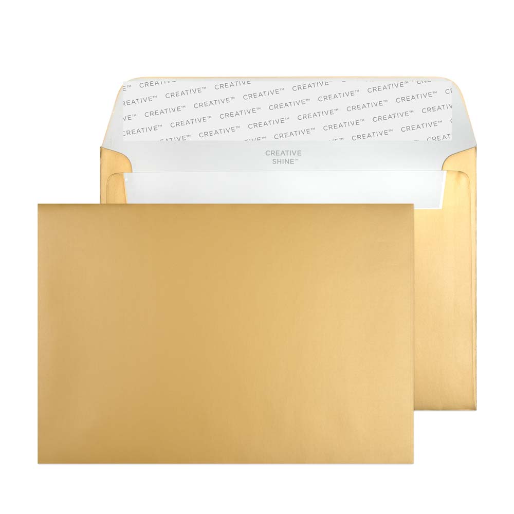 Blake Shine Metallic Gold Peel&Seal Wallet 114x162mm 130gsm Pack 25 Code 15113