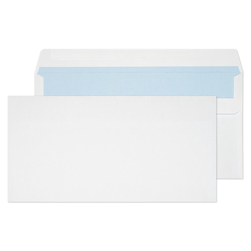 Blake Everyday White Self Seal Wallet 114x229mm 90gsm Pack 1000 Code 15882