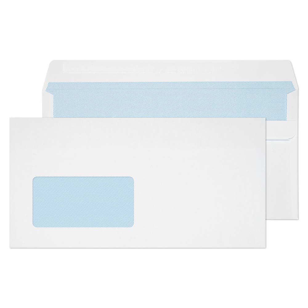 Blake Everyday White Window Self Seal Wallet 5x229mm 90gsm Pack 1000 Code 15884
