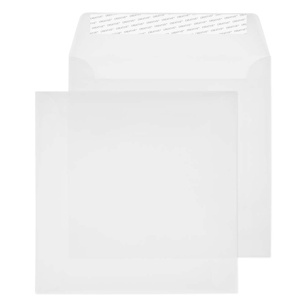Blake Senses Translucent White Peel&Seal Wallet 160x160mm 100gsm Pack 500 Code 160-01PS