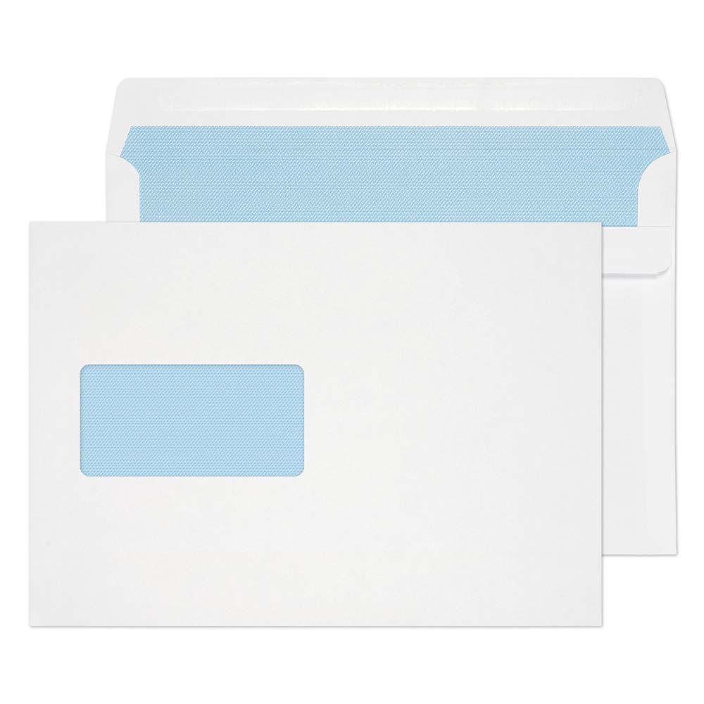 Blake Everyday White Window Self Seal Wallet 162x229mm 90gsm Pack 500 Code 1708