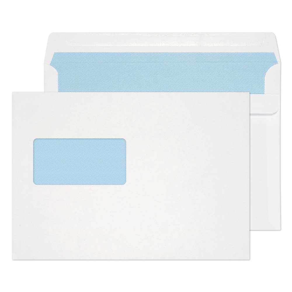 Blake Everyday White Window Self Seal Wallet 162x229mm 90gsm Pack 500 Code 1709