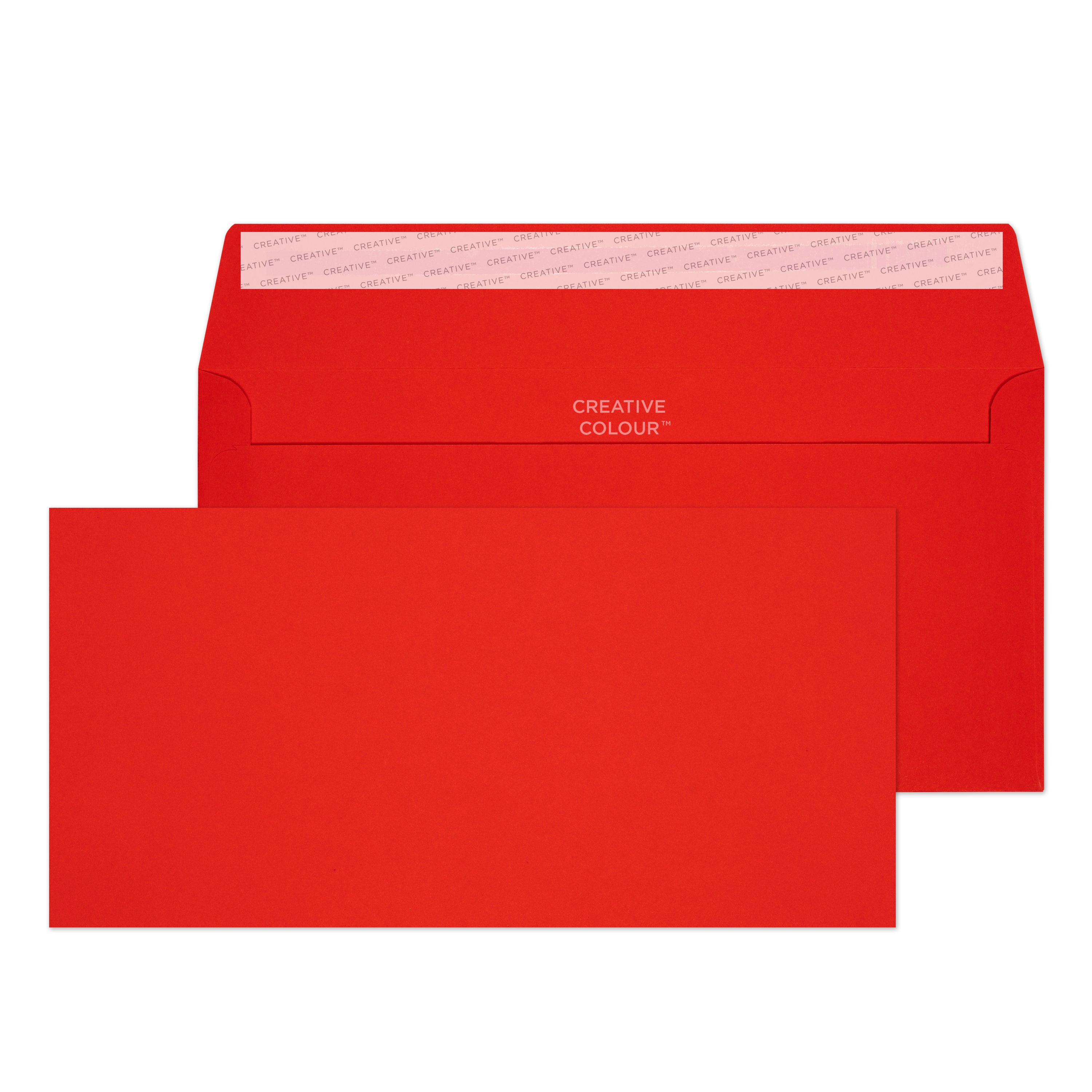Blake Colour Pillarbox Red Peel&Seal Wallet 114x229mm 120gsm 10 Packs of 50 Code SP 206/50