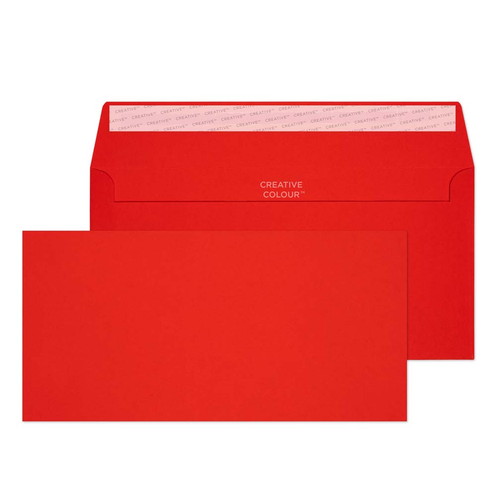 Blake Colour Pillar Box Red Peel&Seal Wallet 114x229mm 120gsm Pack 500 Code 206