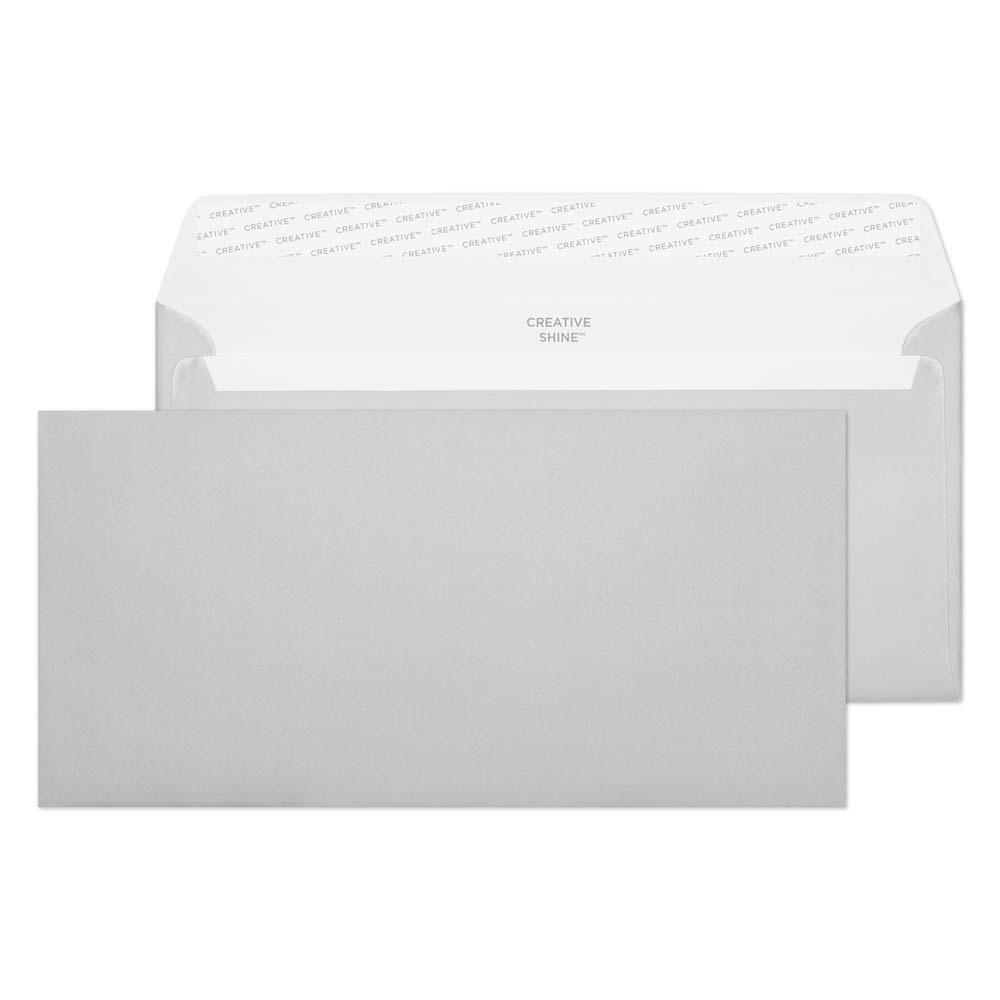 Blake Shine Metallic Silver Peel&Seal Wallet 114x229mm 130gsm Pack 500 Code 212