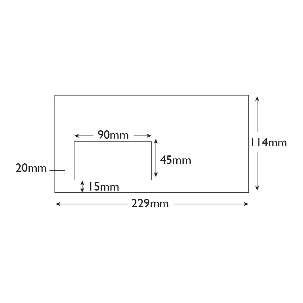 Blake Colour Ice White Window Peel&Seal Wallet 114x229mm 120gsm Pack 500 Code 250W