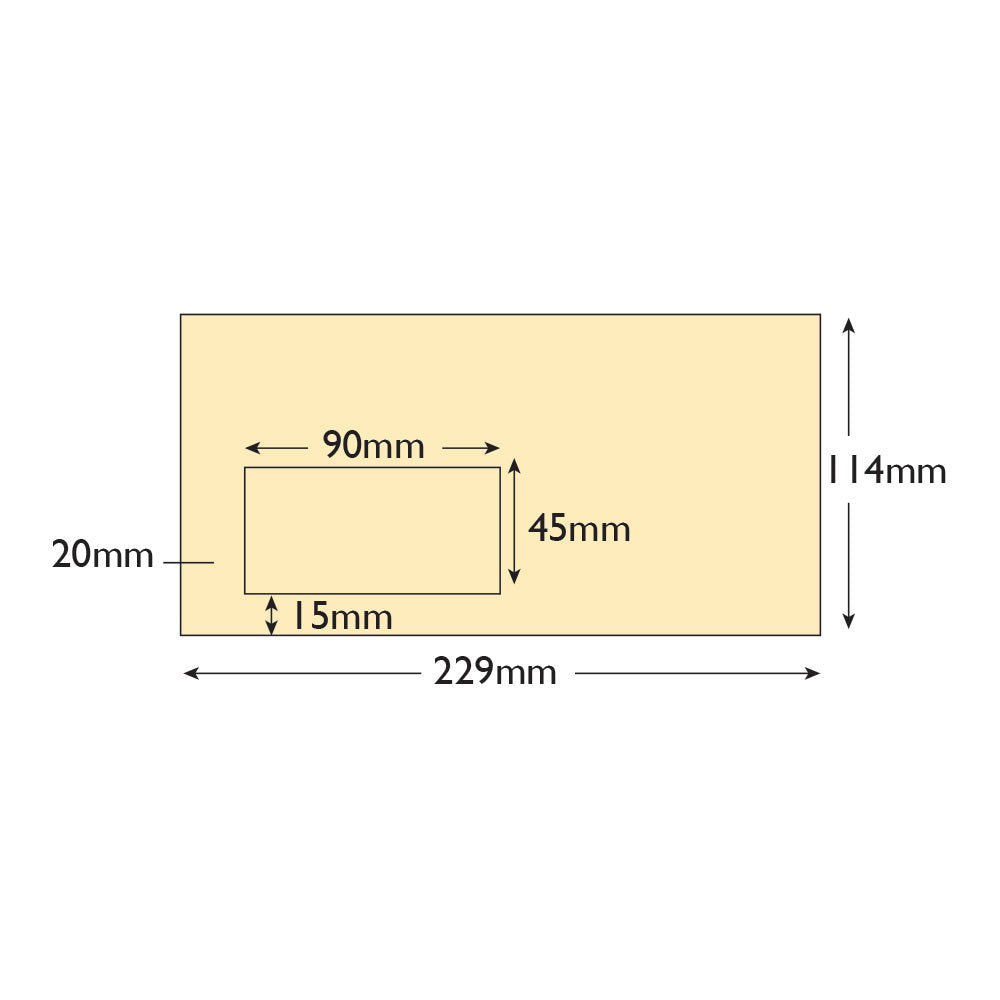 Blake Colour Clotted Cream Window Peel&Seal Wallet 114x229mm 120gsm Pack 500 Code 253W