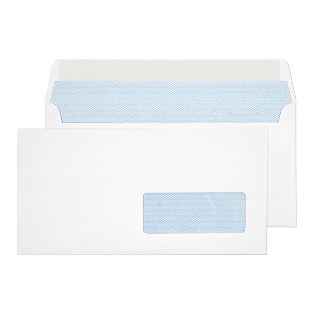Blake Everyday White Window Peel&Seal Wallet 110x220mm 100gsm Pack 500 Code 25885RH