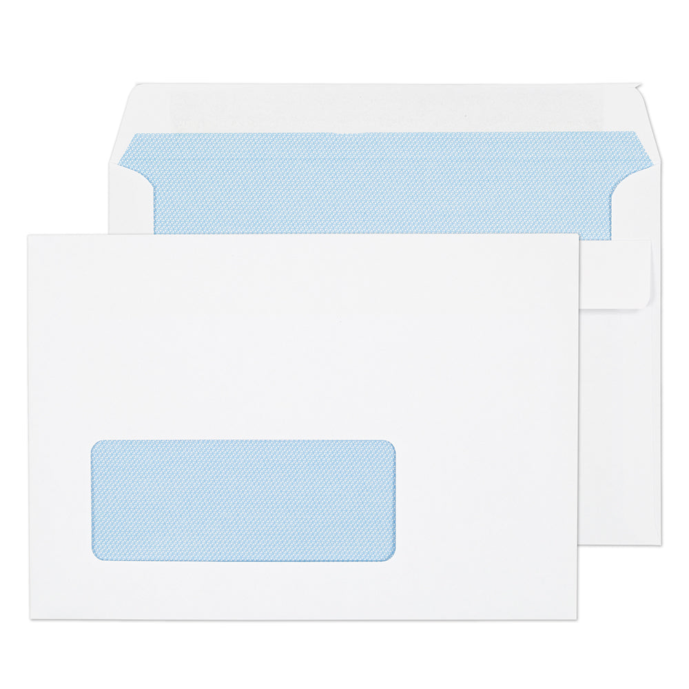 Blake Everyday White Window Self Seal Wallet 114x162mm 90gsm Pack 1000 Code 2603W