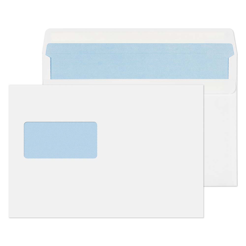 Blake Everyday White Window Self Seal Wallet 162x238mm 90gsm Pack 500 Code 2809