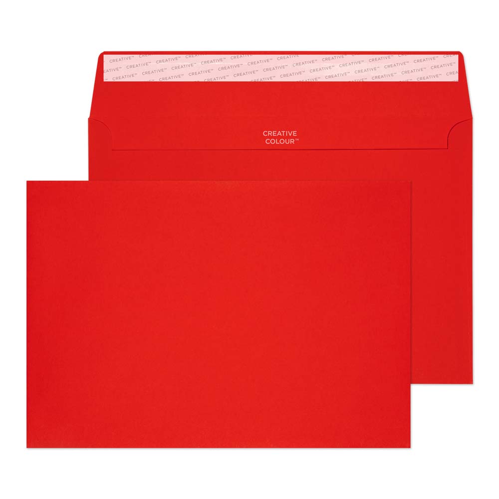 Blake Colour Pillar Box Red Peel&Seal Wallet 162x229mm 120gsm Pack 25 Code 45306