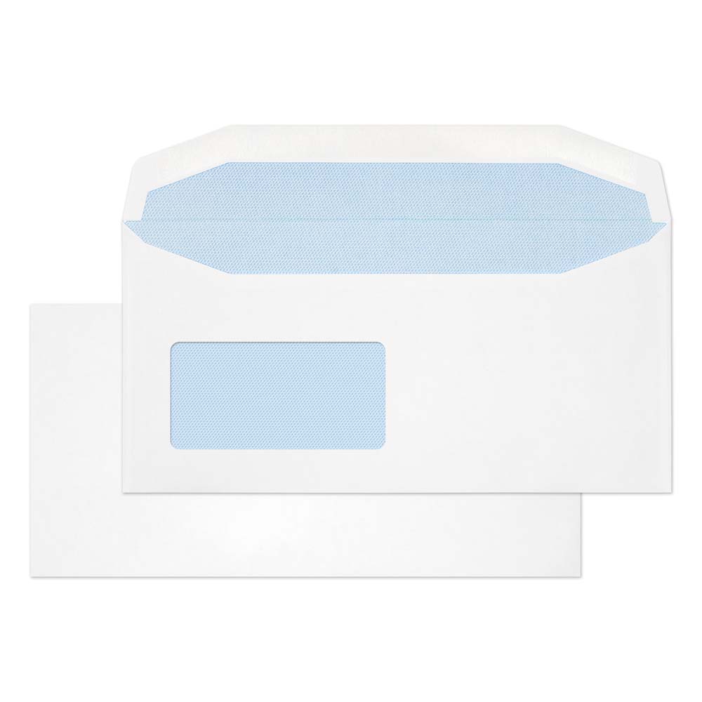 Blake Everyday White Window Gummed Mailer 114x229mm 110gsm Pack 500 Code 3077REV