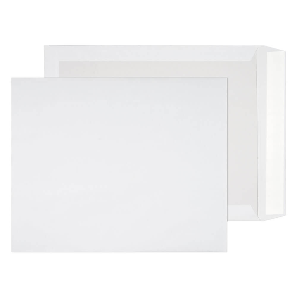 Blake Packaging White Peel&Seal Board Back Pocket 394x318mm 120gsm Pack 125 Code 3200