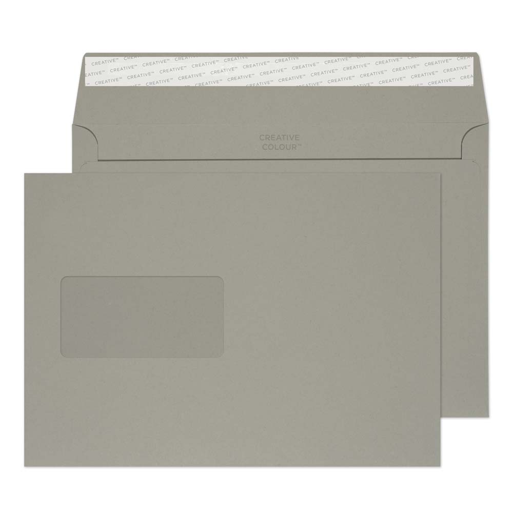 Blake Colour Storm Grey Window Peel&Seal Wallet 162x229mm 120gsm Pack 500 Code 325W