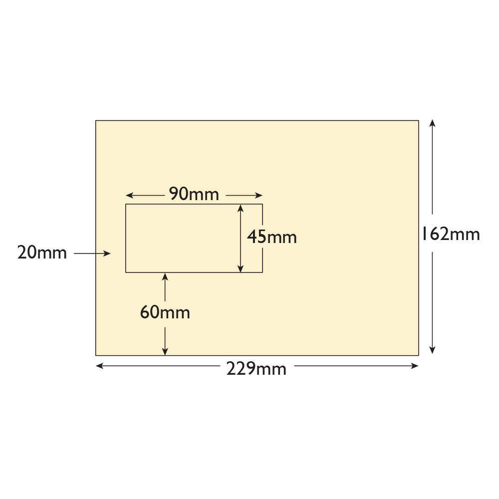 Blake Colour Soft Ivory Window Peel&Seal Wallet 162x229mm 120gsm Pack 500 Code 352W
