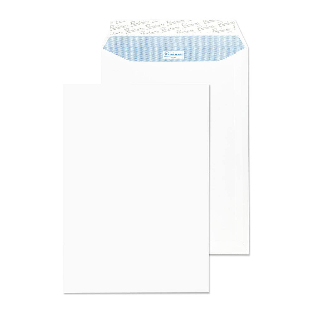 Premium Office Ultra White Wove Peel&Seal Pocket 324x229mm 120gsm Pack 20 Code 36112