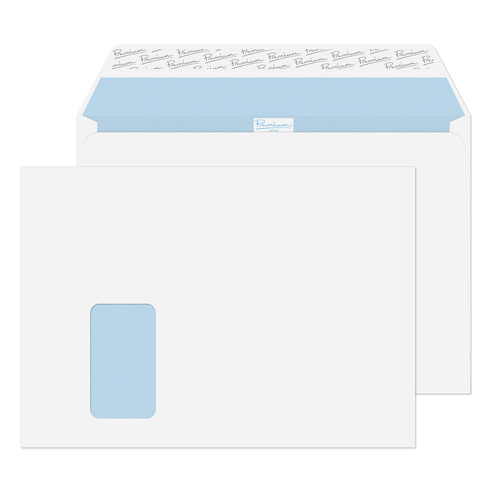 Premium Office Ultra White Wove Window Peel&Seal Wallet 229x324mm 120gsm Pack 250 Code 36217