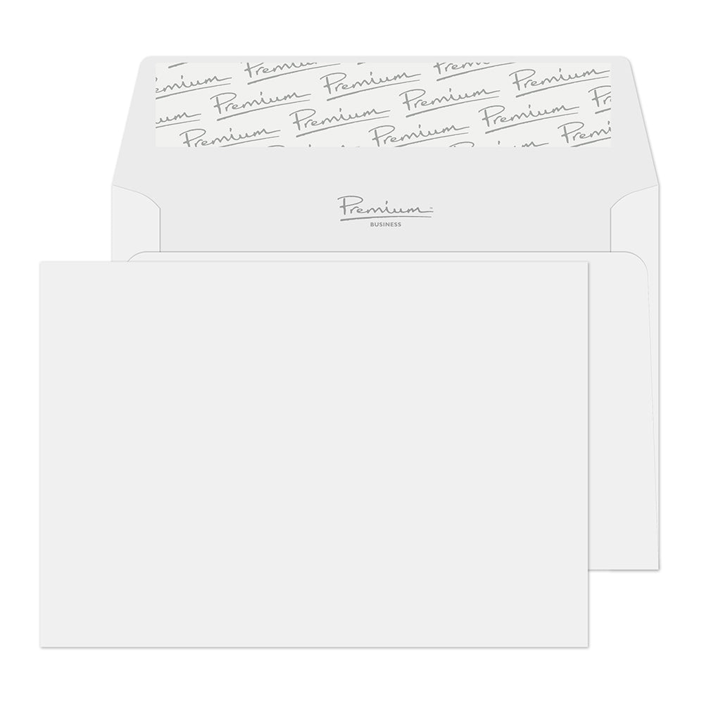 Premium Business Brilliant White Wove Peel&Seal Wallet 114x162mm 120gsm Pack 50 Code 37155
