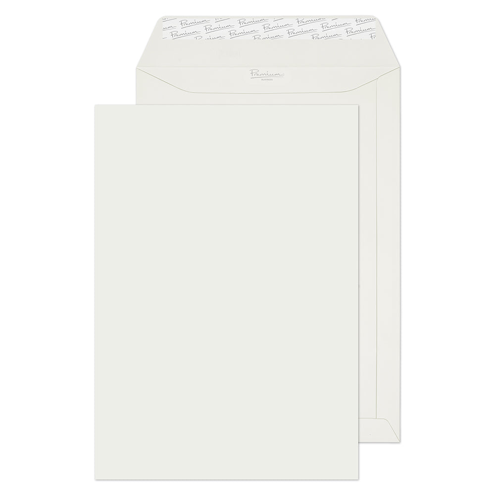 Premium Business Brilliant White Wove Peel&Seal Pocket 324x229mm 120gsm Pack 20 Code 37653