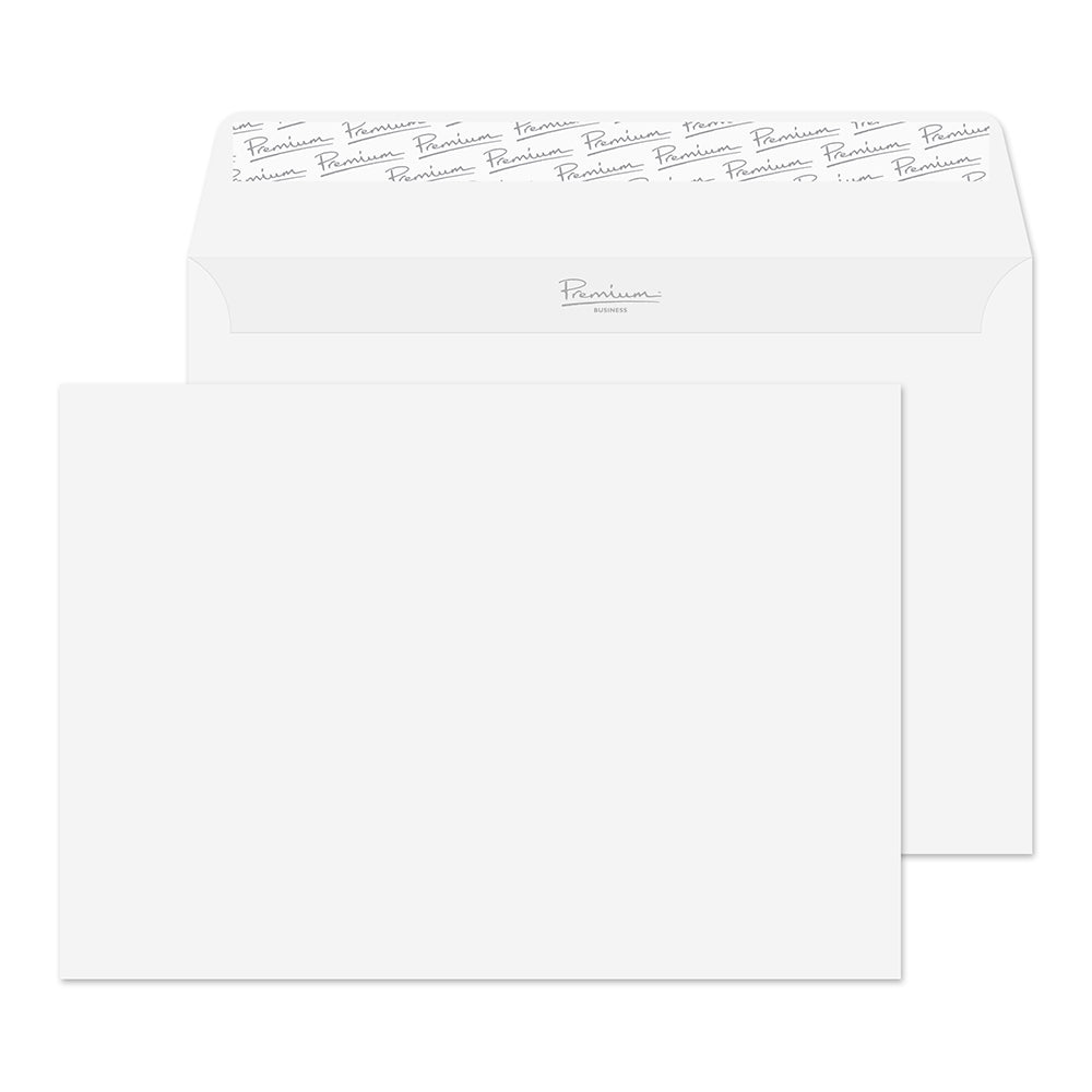 Premium Business Brilliant White Wove Peel&Seal Wallet 162x229mm 120gsm Pack 500 Code 37707