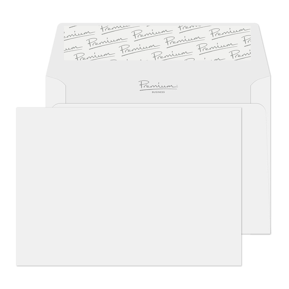 Premium Business Brilliant White Wove Peel&Seal Wallet 114x162mm 120gsm Pack 500 Code 37880