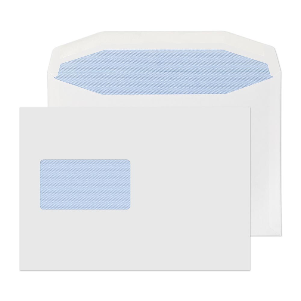 Blake Everyday White Window Gummed Mailer 162x229mm 90gsm Pack 500 Code 3802CBC