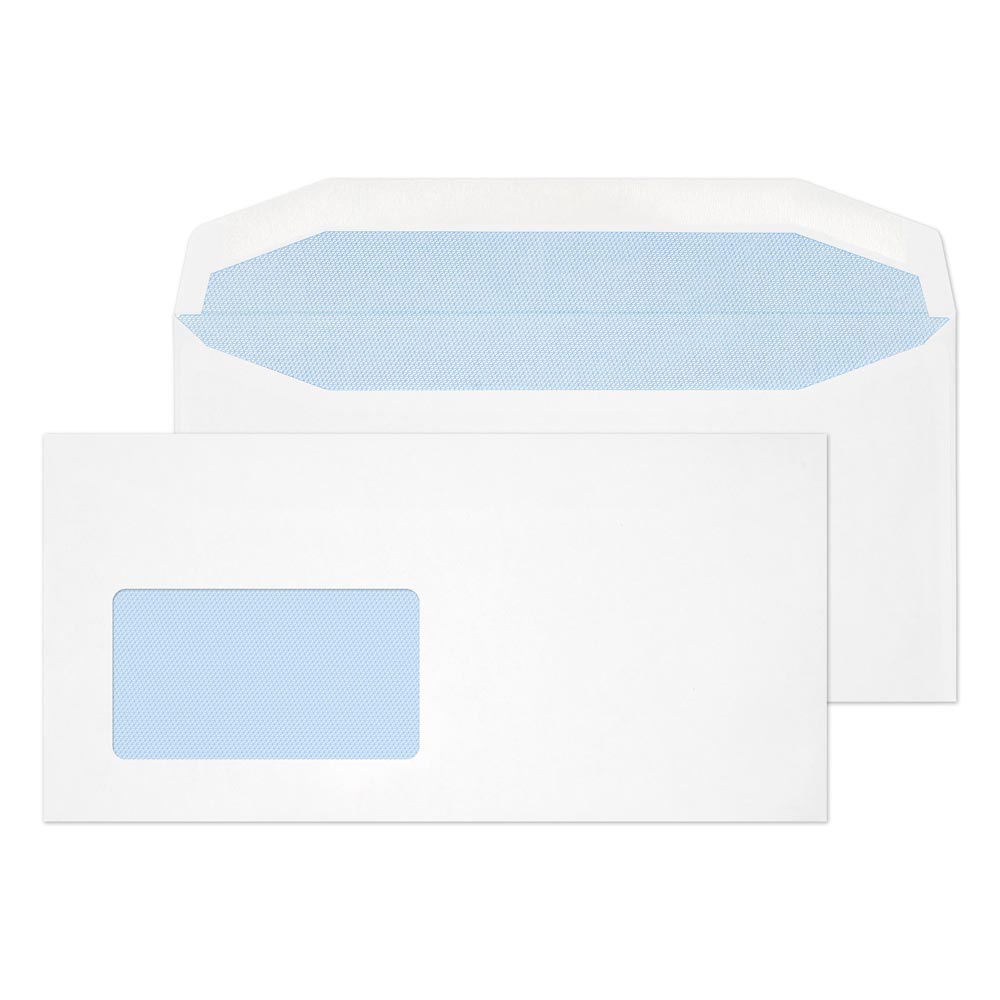 Blake Everyday White Window Gummed Mailer 114x229mm 90gsm Pack 1000 Code 3804CBC
