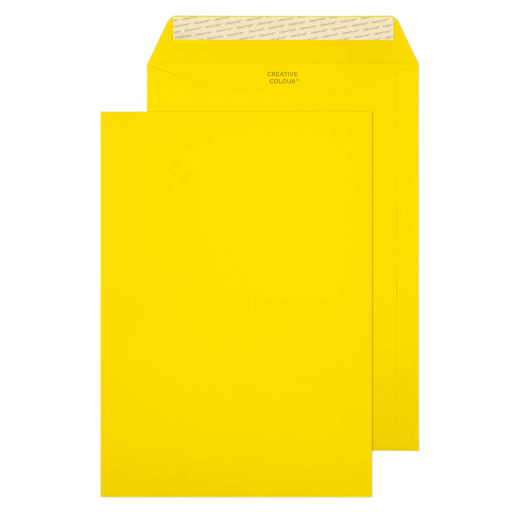 Blake Colour Banana Yellow Peel&Seal Pocket 324x229mm 120gsm Pack 250 Code 403P