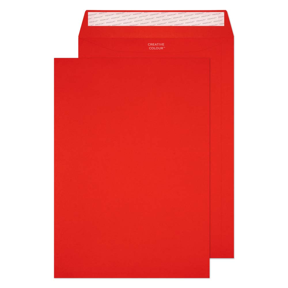 Blake Colour Pillar Box Red Peel&Seal Pocket 324x229mm 120gsm Pack 250 Code 406P
