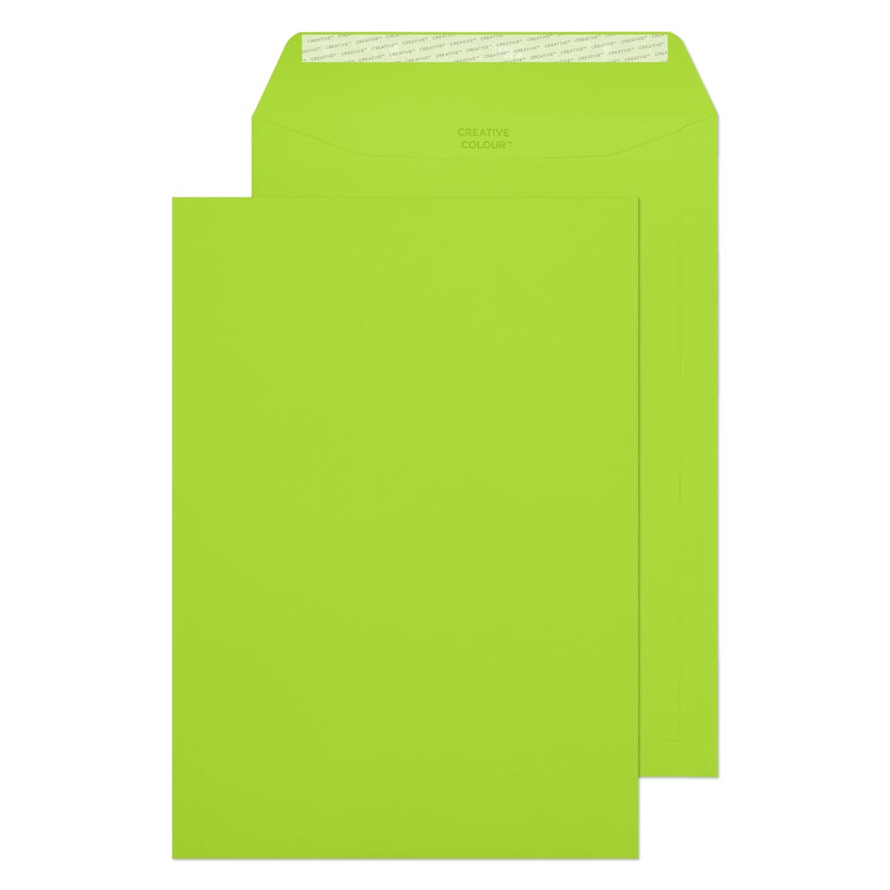 Blake Colour Lime Green Peel&Seal Pocket 324x229mm 120gsm Pack 10 Code 63407P