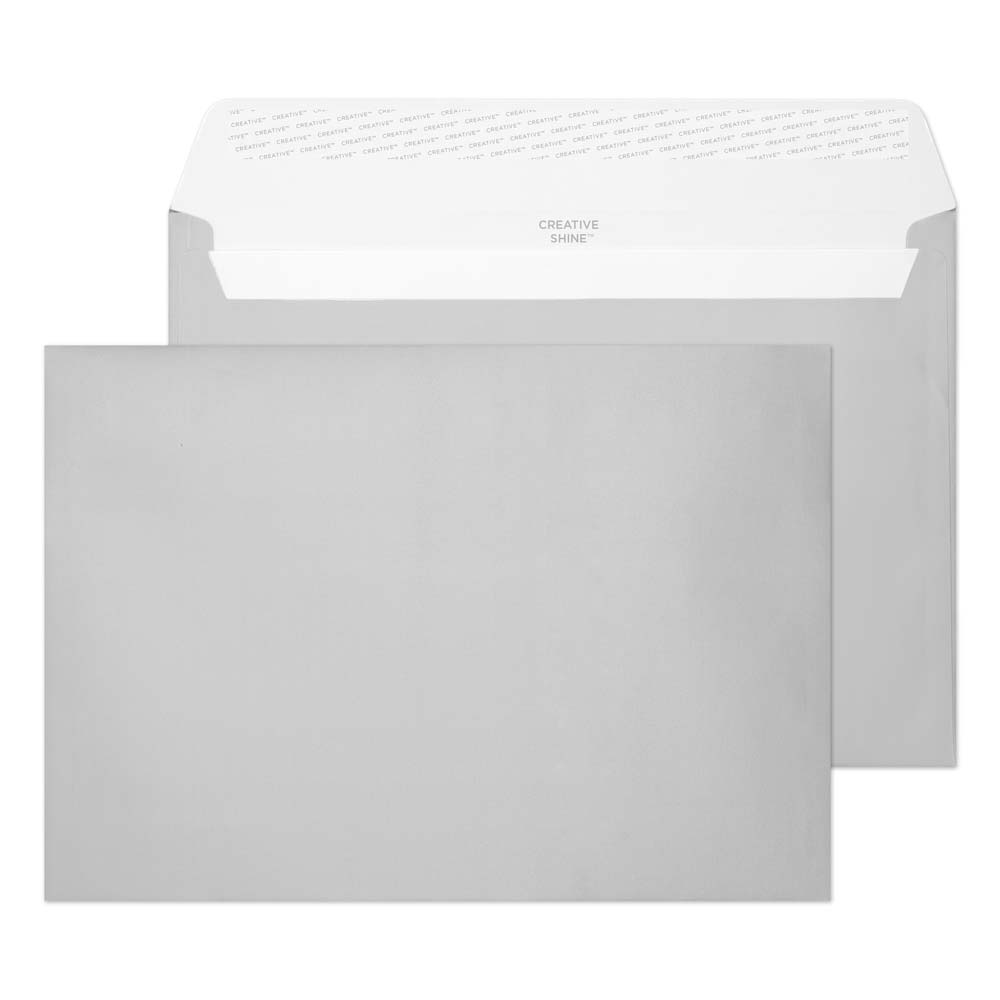 Blake Shine Metallic Silver Peel&Seal Wallet 229x324mm 130gsm Pack 250 Code 412