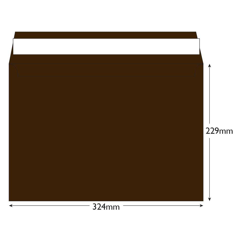 Blake Colour Bitter Chocolate Peel&Seal Wallet 229x324mm 120gsm Pack 250 Code 426