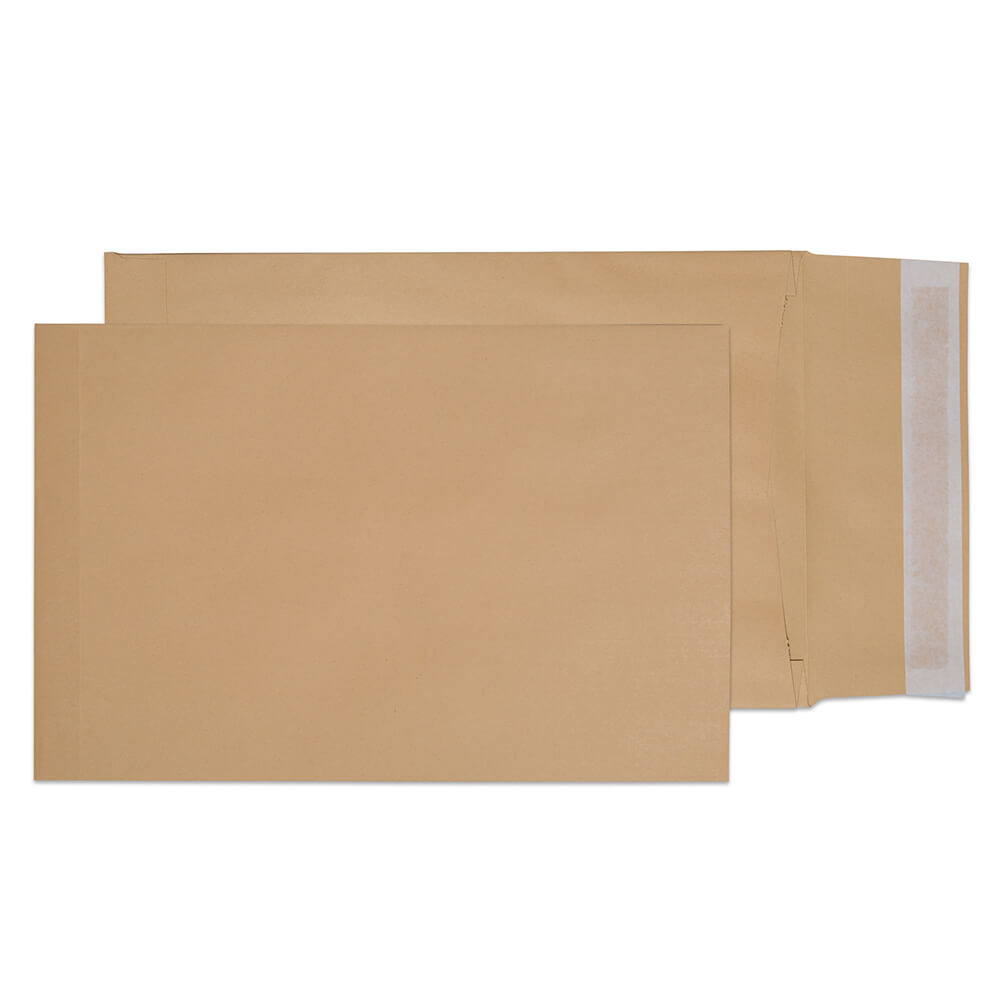 Blake Packaging Manilla Peel&Seal Gusset Pocket 352x250mm 140gsm Pack 125 Code 45070