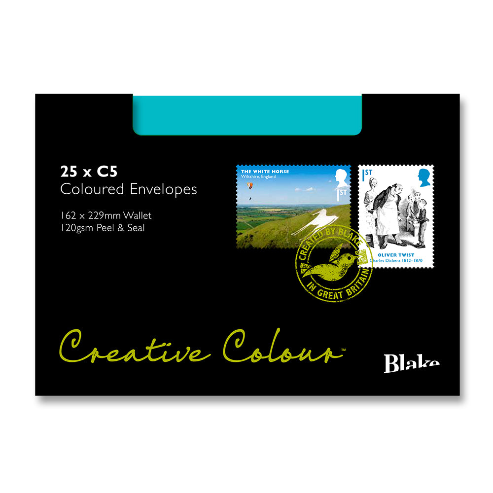 Blake Colour Cocktail Blue Peel&Seal Wallet 162x229mm 120gsm Pack 25 Code 45309