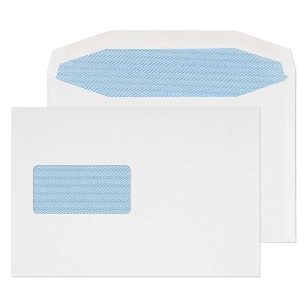 Blake Everyday White Window Gummed Mailer 162x238mm 90gsm Pack 500 Code 4708