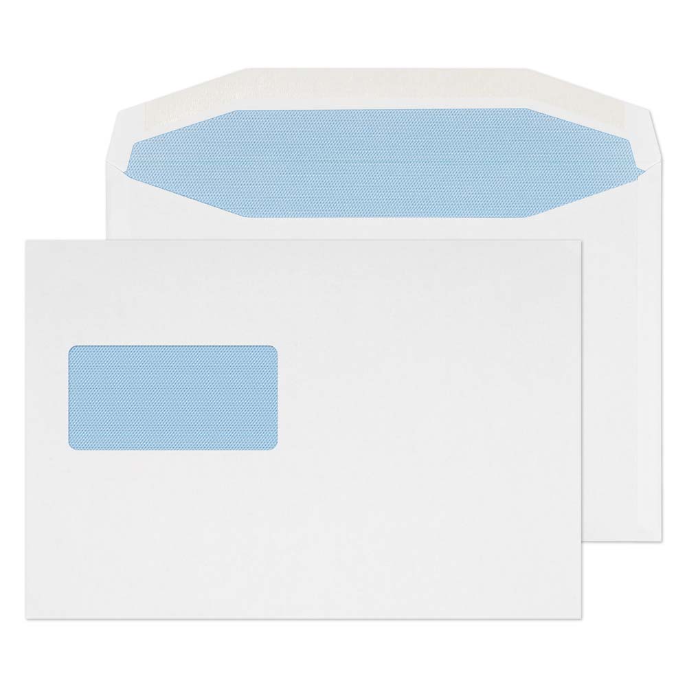 Blake Everyday White Window Gummed Mailer 162x238mm 90gsm Pack 500 Code 4709