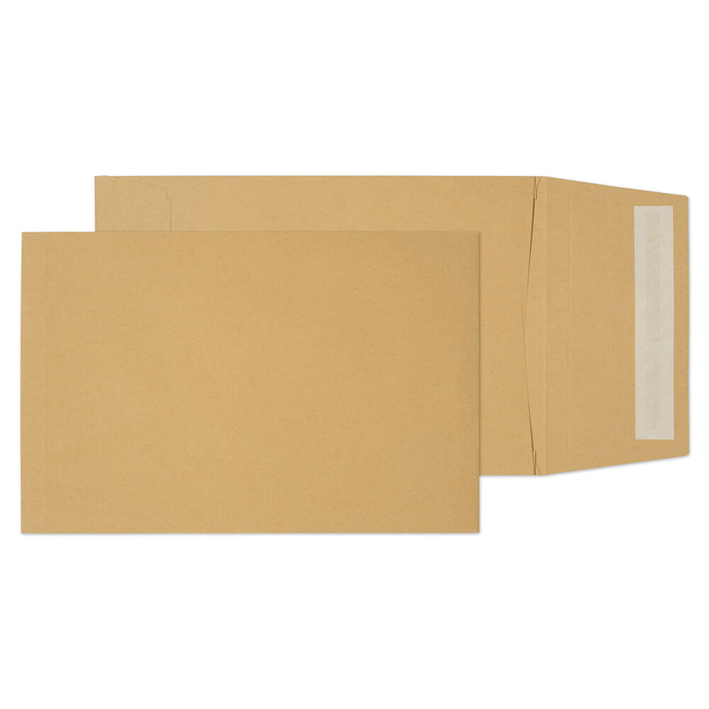 Blake Packaging Manilla Peel&Seal Gusset Pocket 229x162mm 120gsm Pack 125 Code 5000