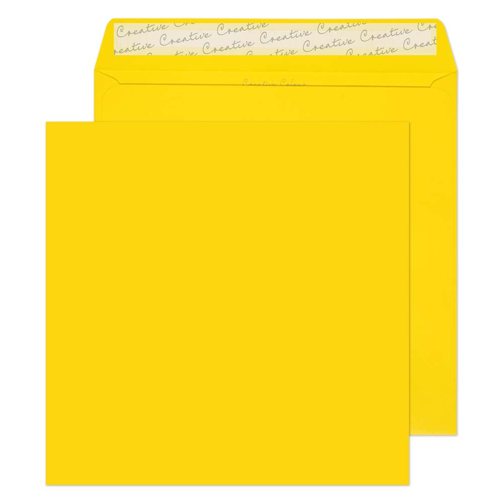 Blake Colour Banana Yellow Peel&Seal Square Wallet 220x220mm 120gsm Pack 250 Code 503