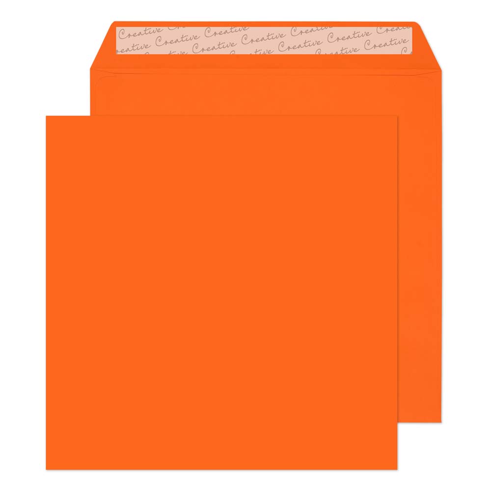 Blake Colour Pumpkin Orange Peel&Seal Square Wallet 220x220mm 120gsm Pack 250 Code 505
