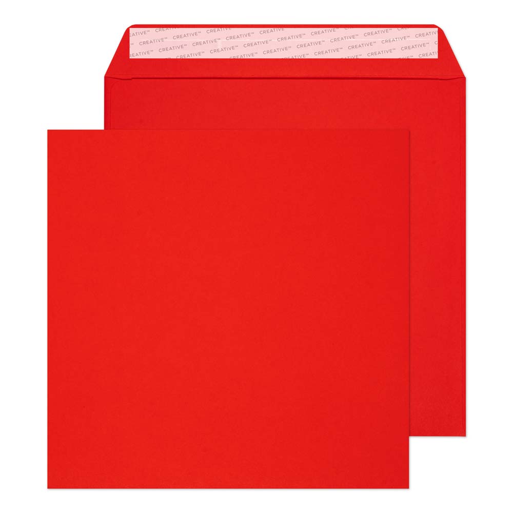 Blake Colour Pillar Box Red Peel&Seal Square Wallet 220x220mm 120gsm Pack 250 Code 506