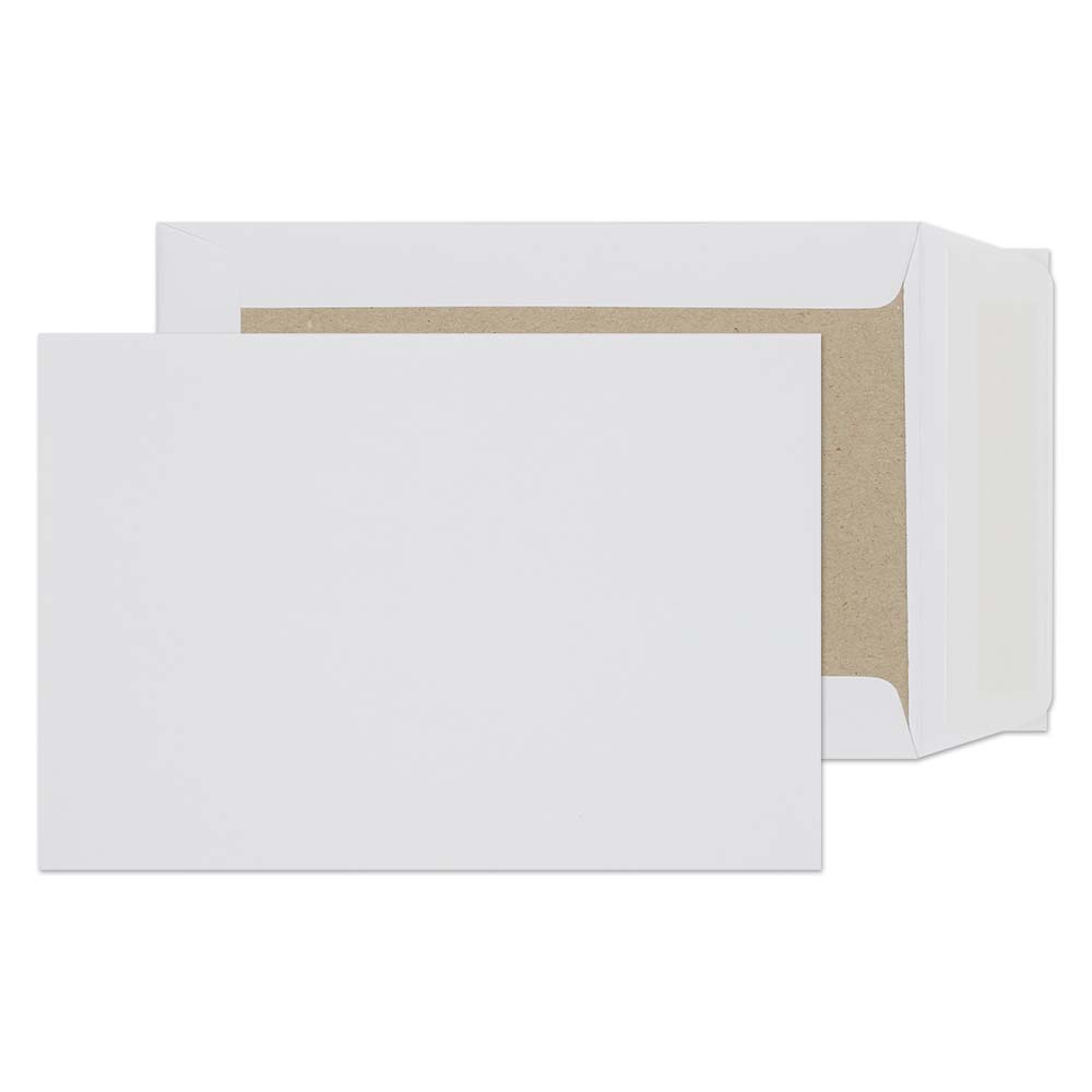 Blake Packaging White Peel&Seal Board Back Pocket 229x162mm 120gsm Pack 125 Code 5111