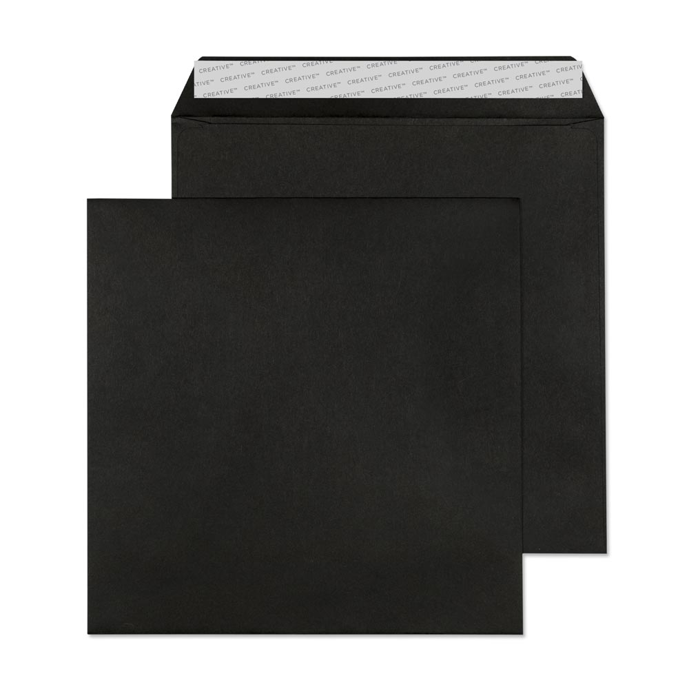 Blake Colour Jet Black Peel&Seal Square Wallet 220x220mm 120gsm Pack 250 Code 514
