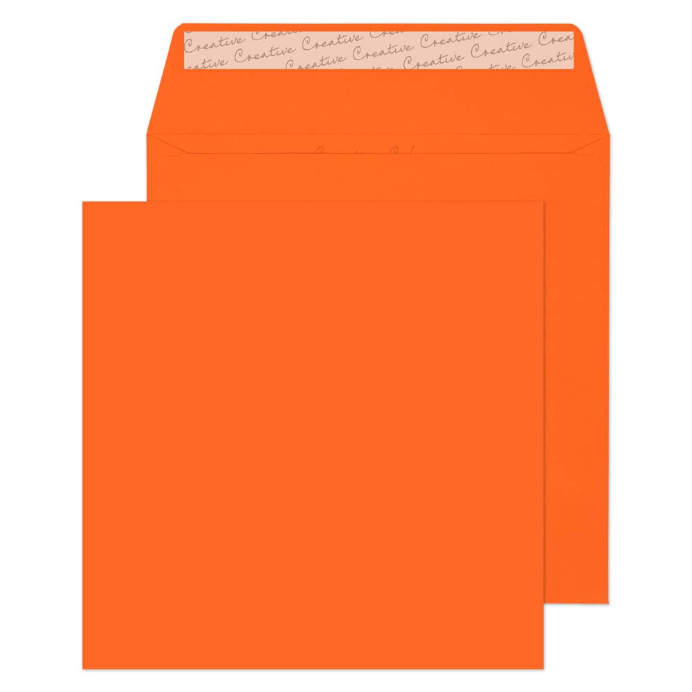 Blake Colour Pumpkin Orange Peel&Seal Square Wallet 160x160mm 120gsm Pack 500 Code 605